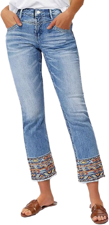  Leg Cropped Jeans for Women 